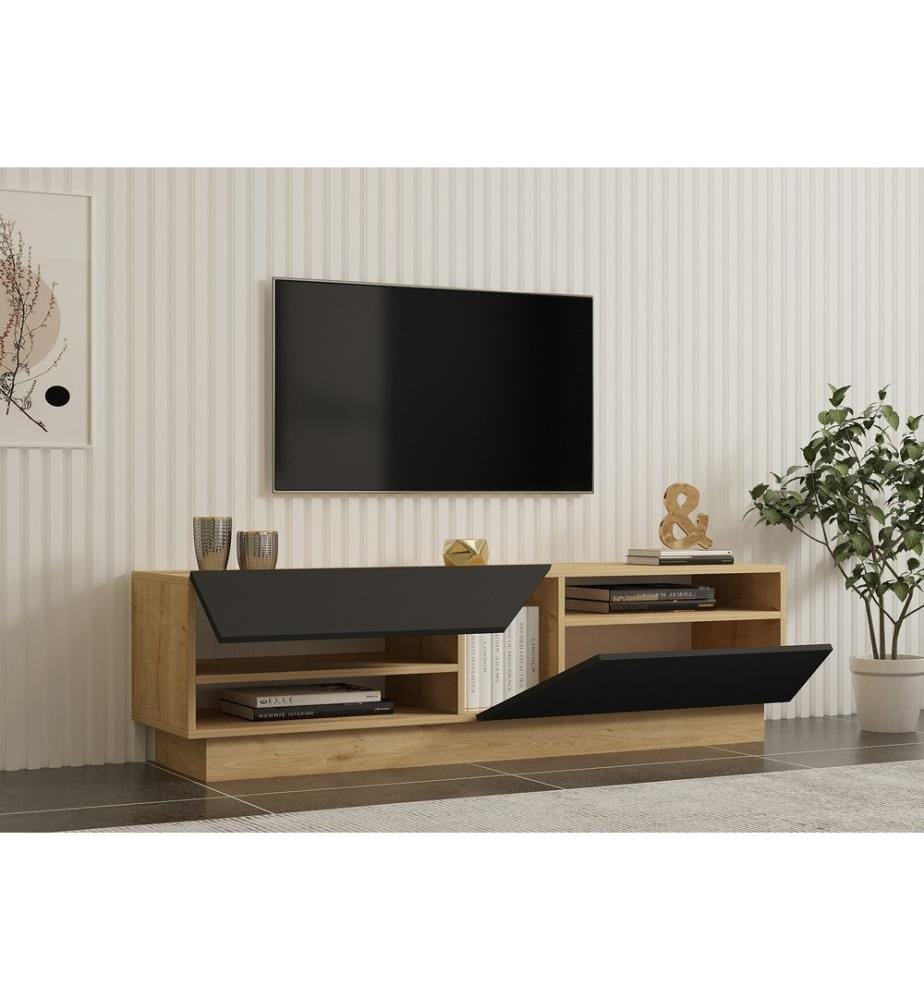 TV Stand, SapphireAnthracite, Melamine Coated Particle Board