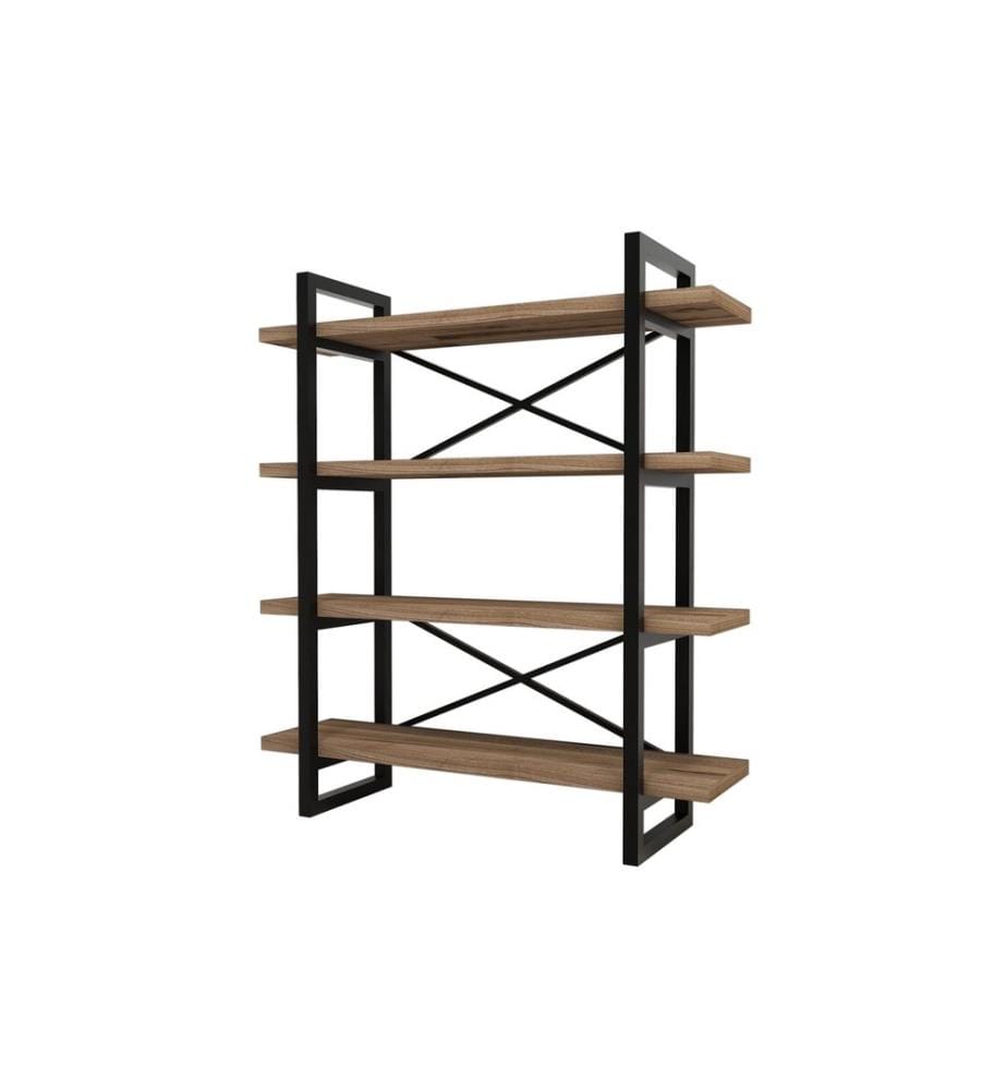 Nussbaumfarbe, Bücherregale, 120X106X33 cm, Melaminbeschichtete Partikelplatte