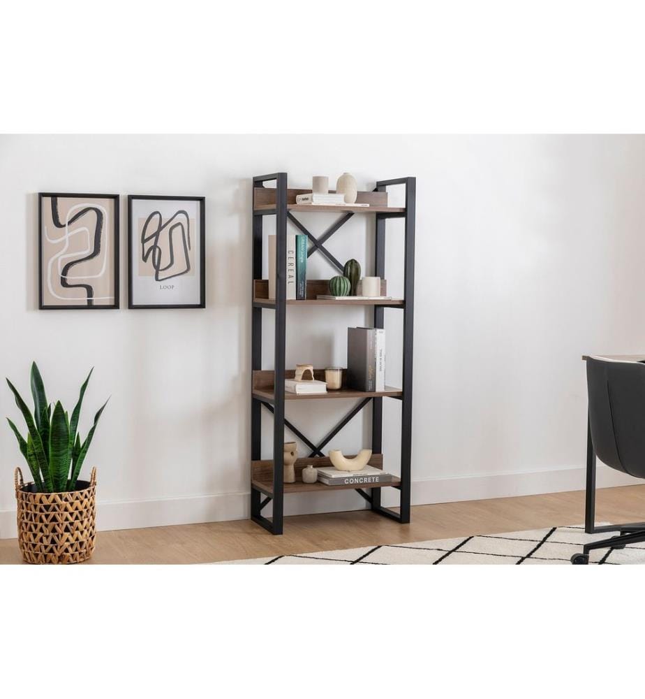 Nussbaumfarbe, Bücherregale, 150X63X32 cm, Melaminbeschichtete Partikelplatte