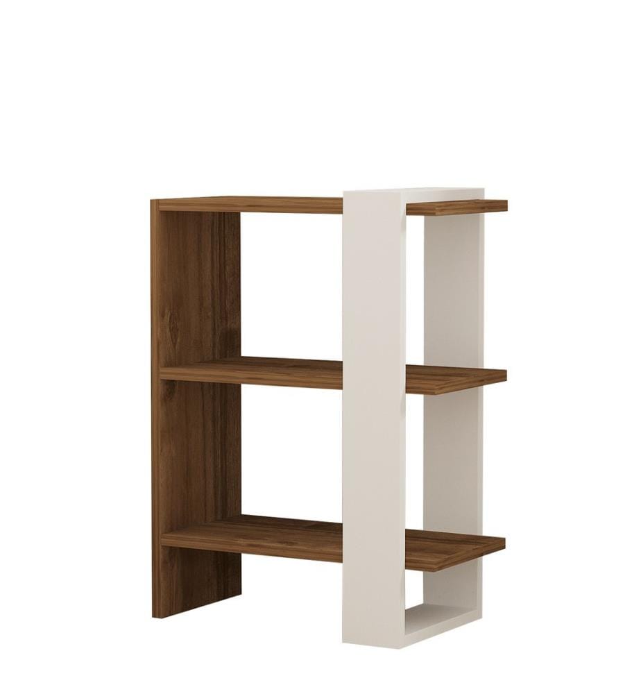Bookshelf, WalnutWhite, Melamine Coated Particle Board