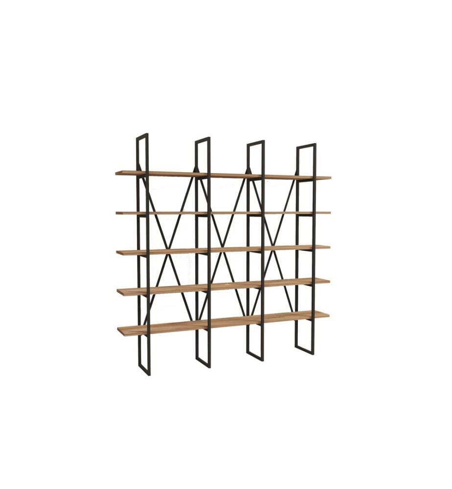Schwarz, Librairie, 160X160X26 cm, Plaque De Particules Enrobée De Mélamine