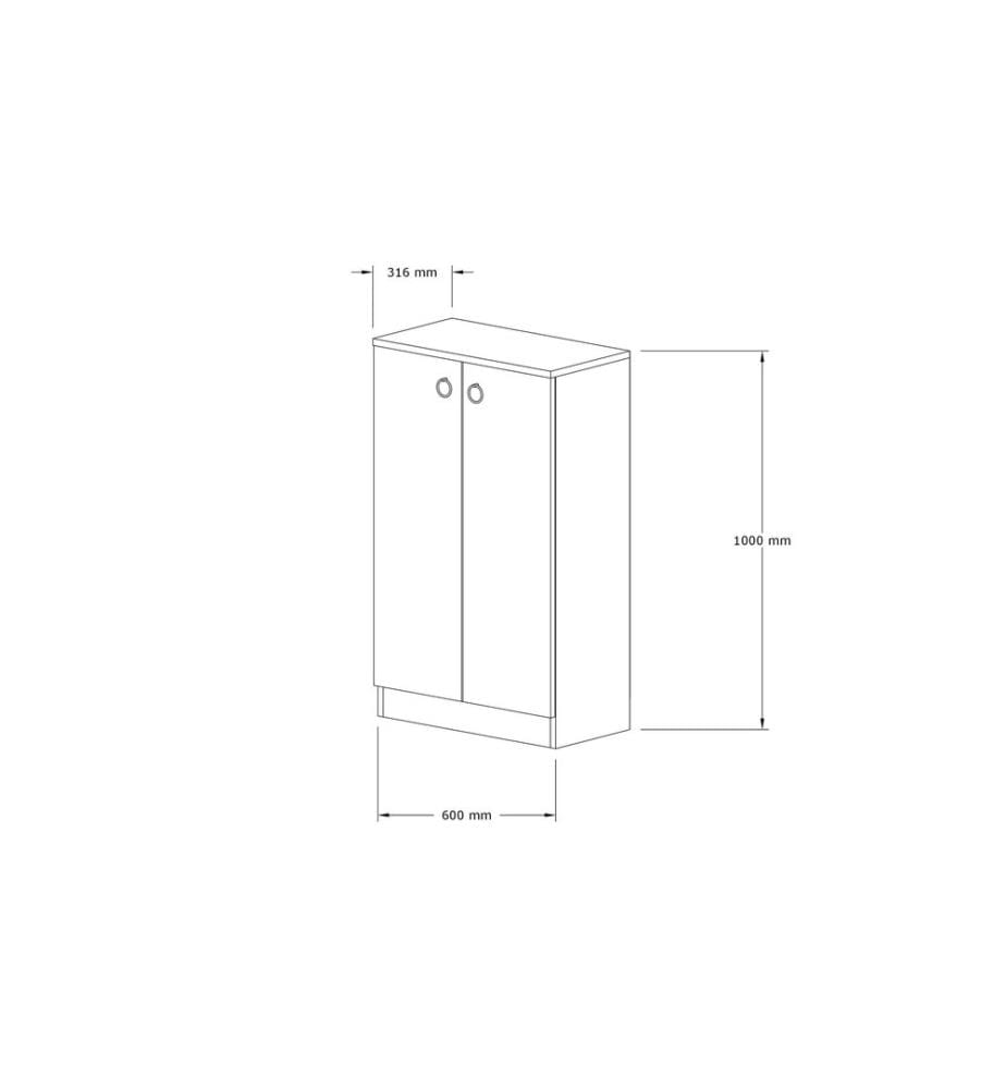 Shoe Cabinet, Sapphire, Melamine Coated Particle Board