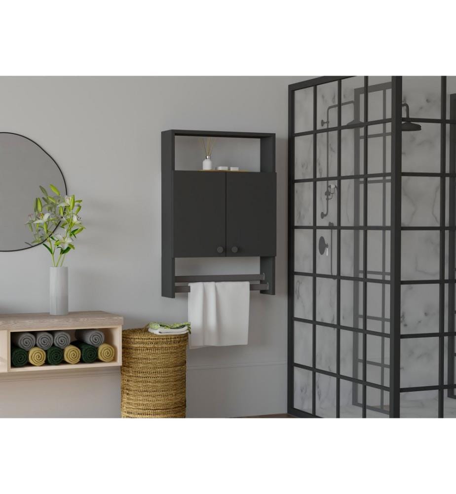 Anthracite, Armoires À Chaussures, 87X60X15 cm, Plaque De Particules Enrobée De Mélamine