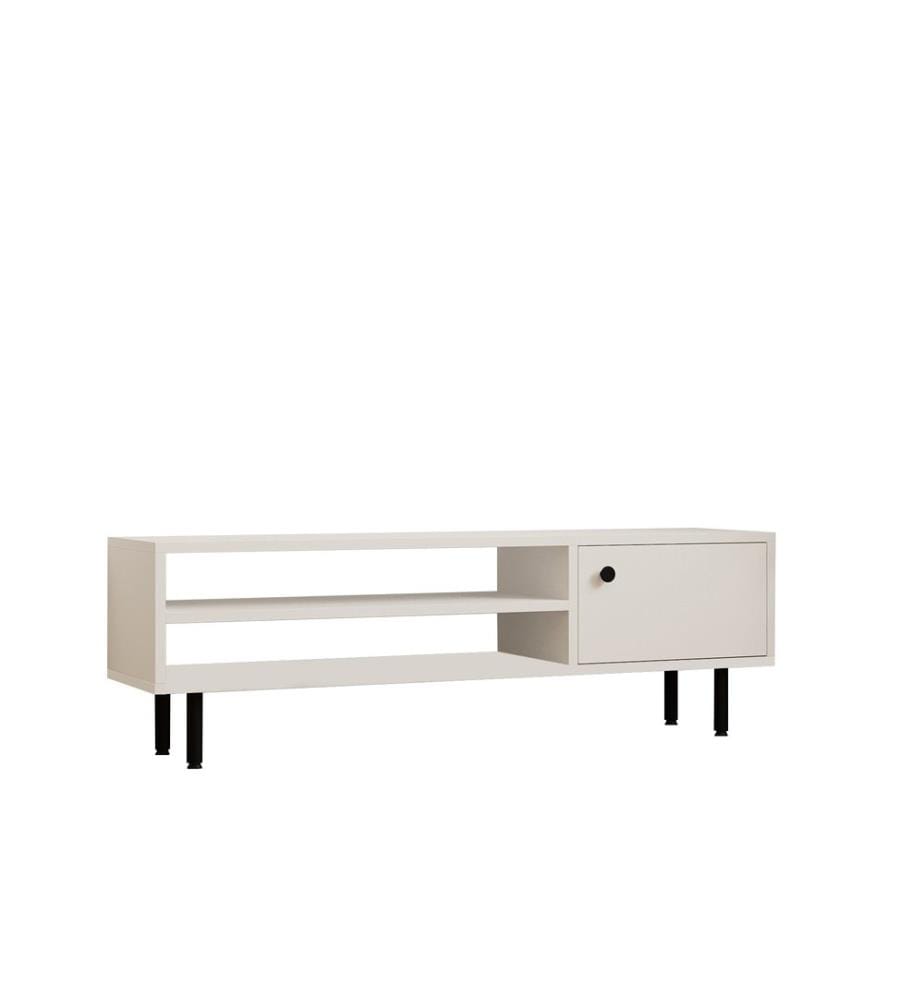 Meuble TV, blanc, 100% Melamine Particle Board