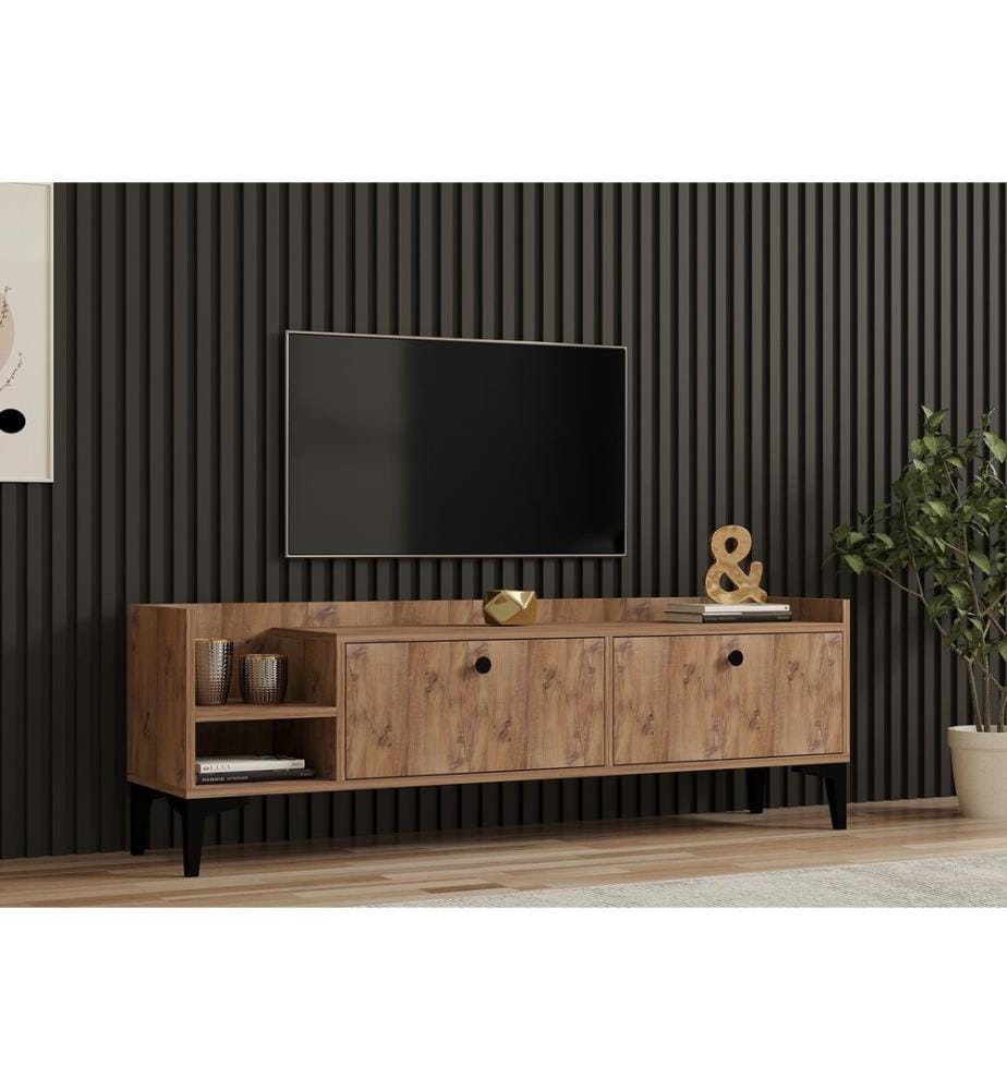 TV Stand, Atlantic Pine, 100% Melamine Coated Particle Board
