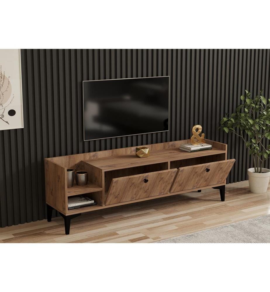 TV Stand, Atlantic Pine, 100% Melamine Coated Particle Board