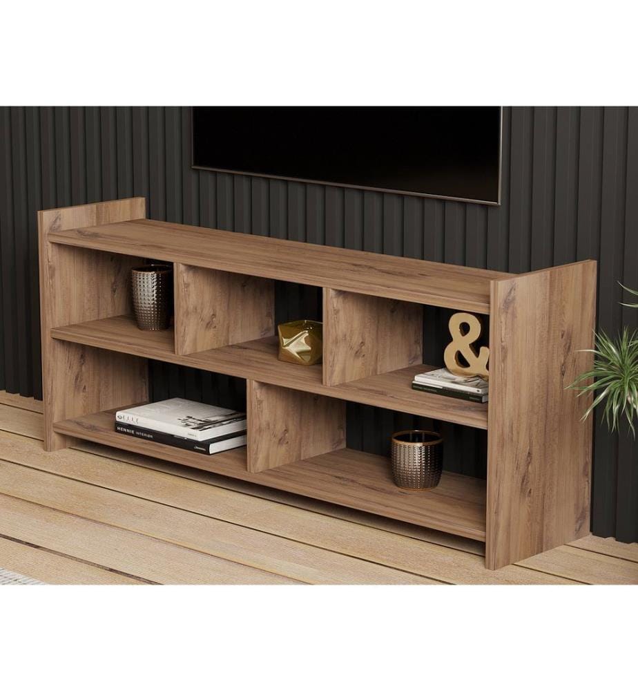 TV Stand, Atlantic Pine, 100% Melamine Coated Particle Board
