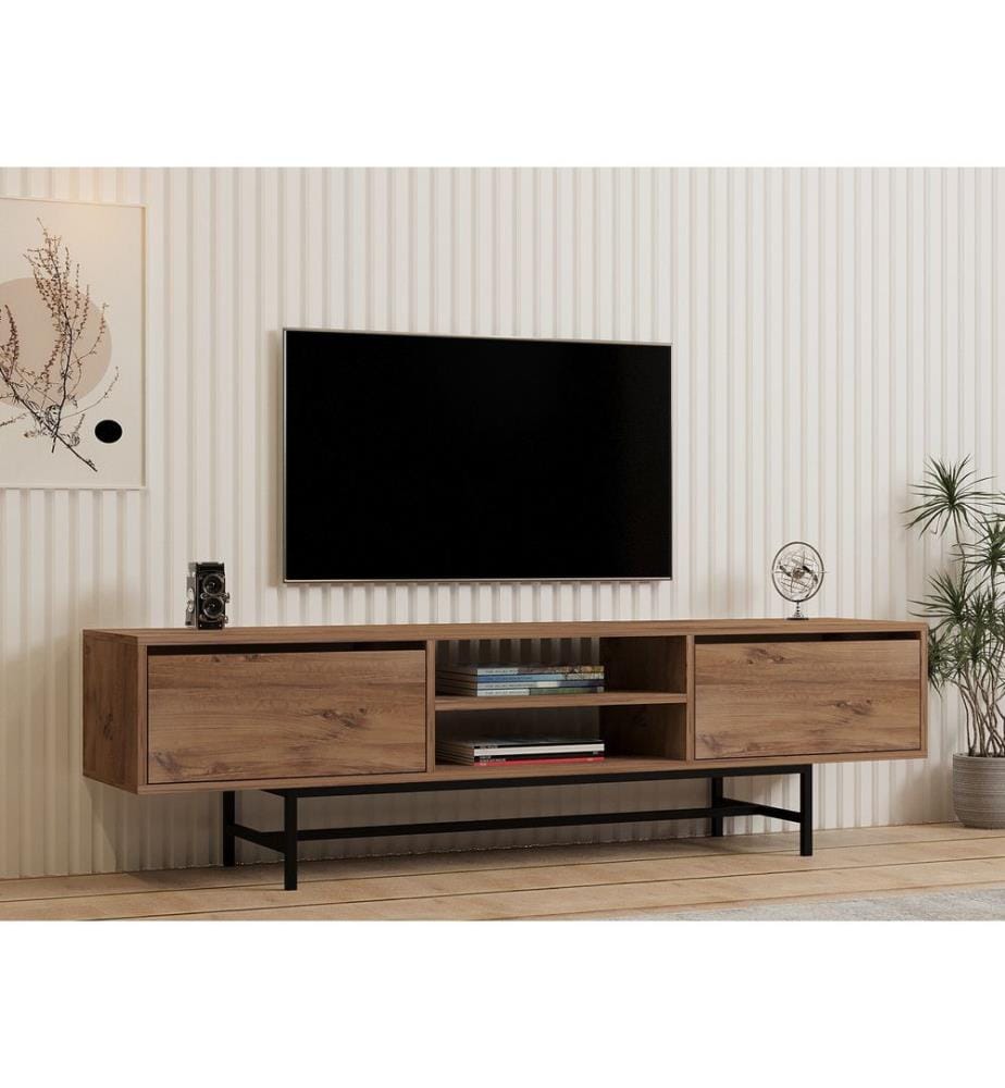 TV Stand, Atlantic Pine, 100% Melamine Coated Particle Board