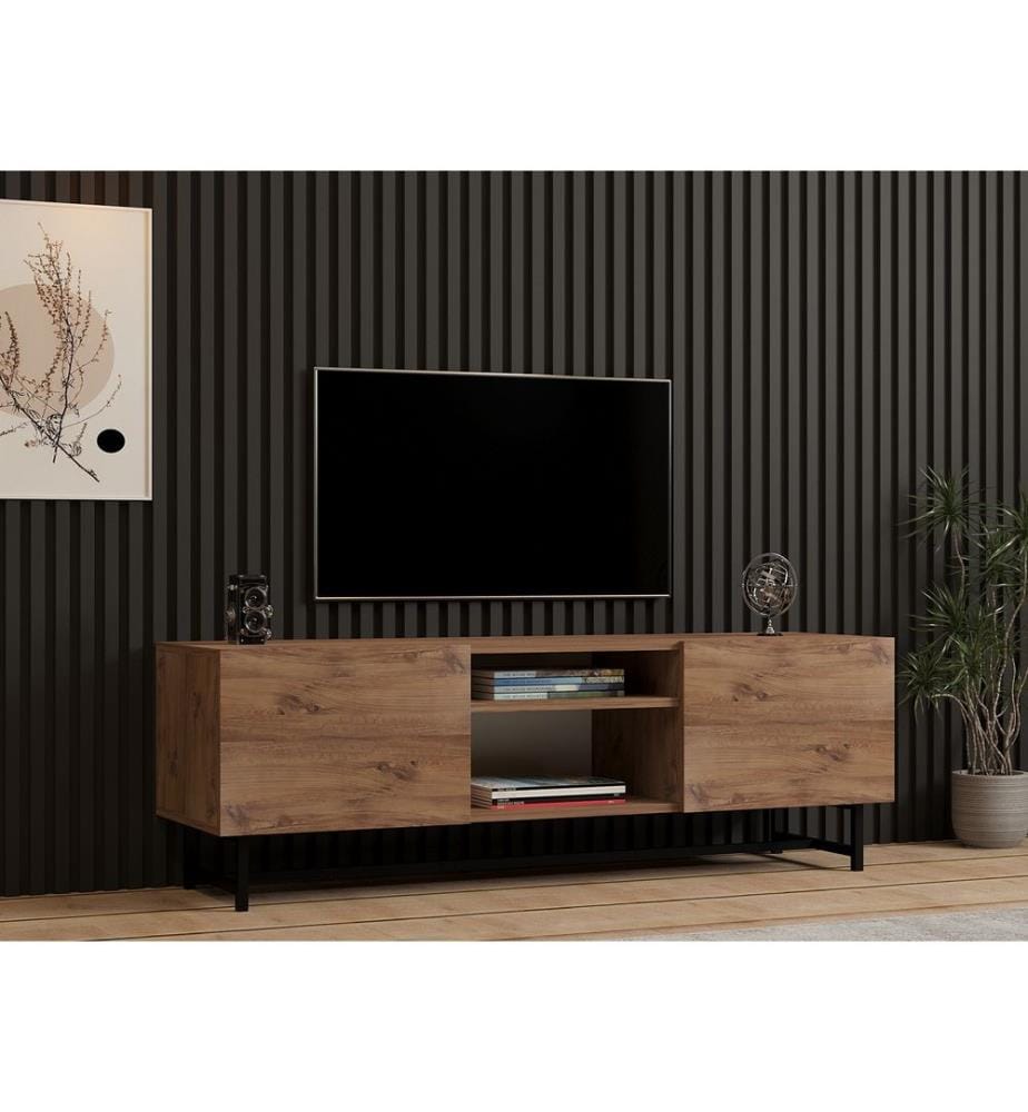TV Stand, Atlantic Pine, 100% Melamine Coated Particle Board