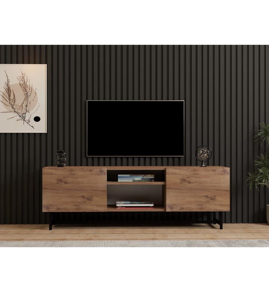 TV Stand, Atlantic Pine, 100% Melamine Coated Particle Board