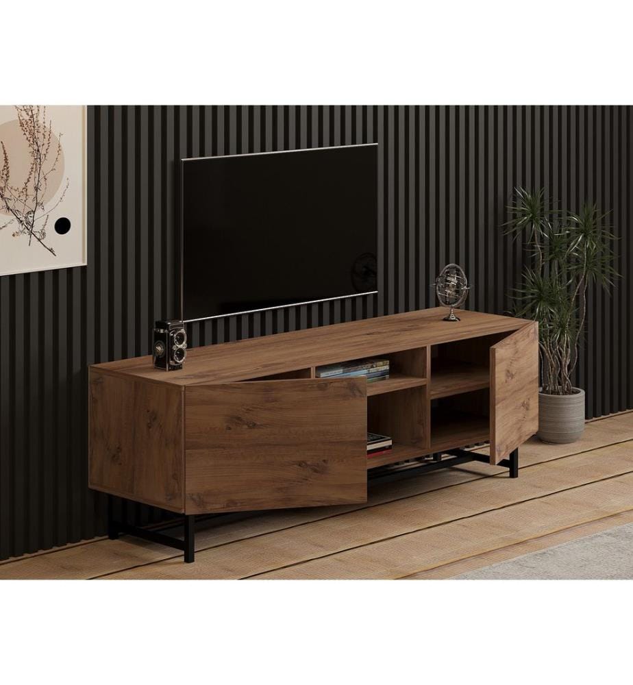 TV Stand, Atlantic Pine, 100% Melamine Coated Particle Board
