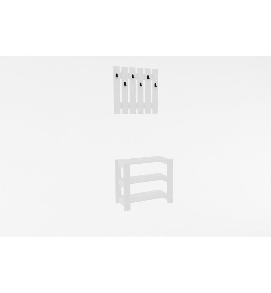 Hallstand, Blanc, Disque De Particules Recueillies En Mélamine