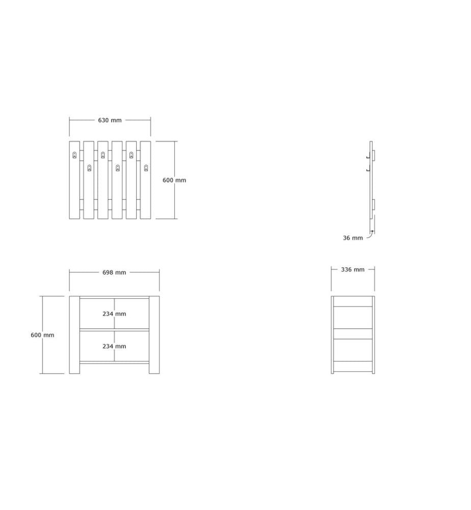 Hallstand, Blanc, Disque De Particules Recueillies En Mélamine