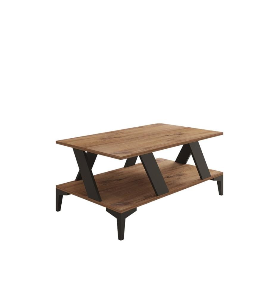 Table à café, Anthracite, Pin Atlantique, Panneau de particules mélaminé