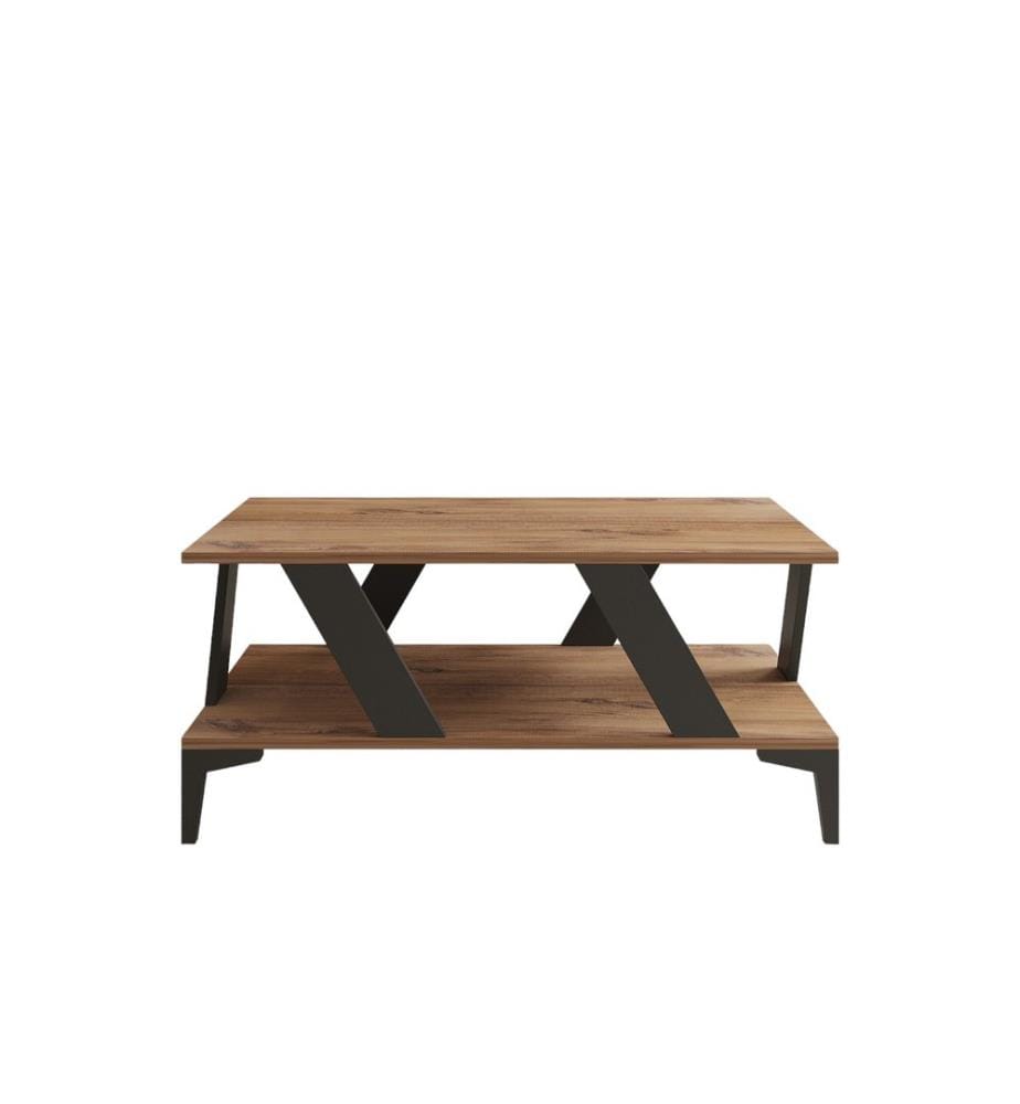 Table à café, Anthracite, Pin Atlantique, Panneau de particules mélaminé