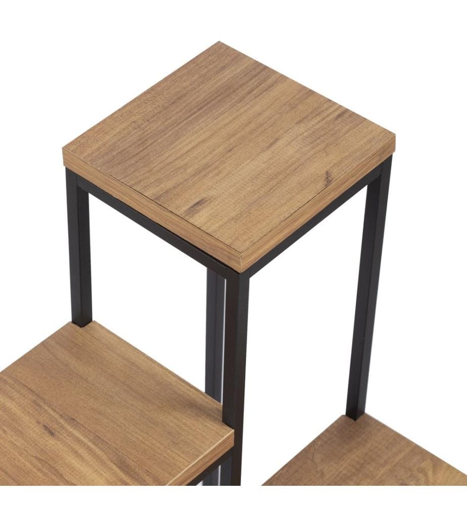 Decorative Jardiniere, Atlantic Pine, Black, 100% Melamine Coated Particle Board, Frame: 100% Metal
