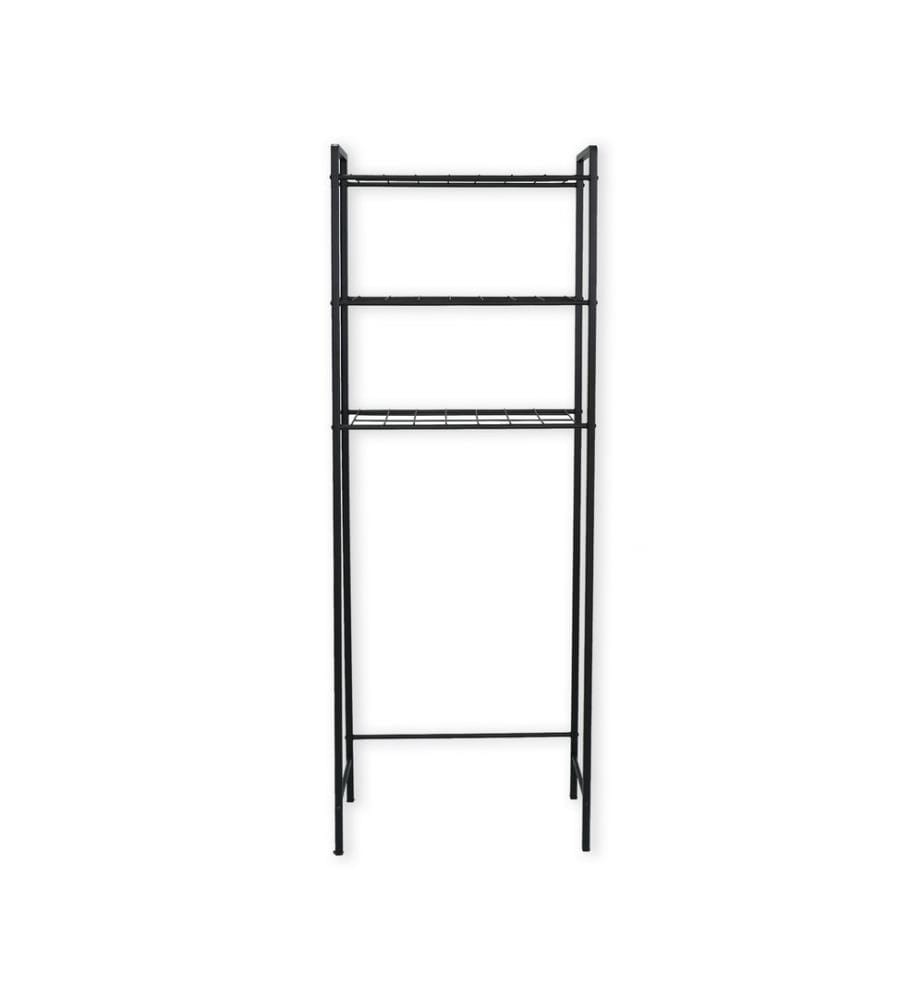 Etagère de bain, noire, cadre : 100% métal