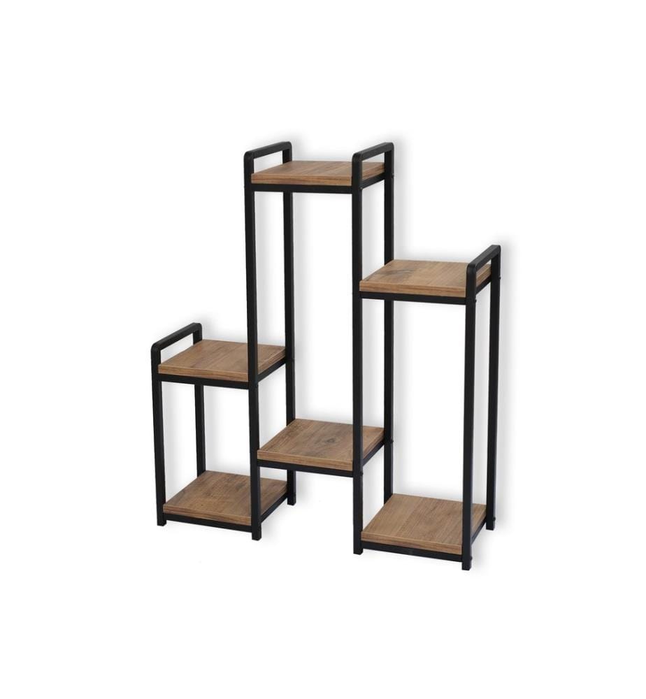 Decorative Jardiniere, Atlantic Pine, Black, 100% Melamine Coated Particle Board, Frame: 100% Metal