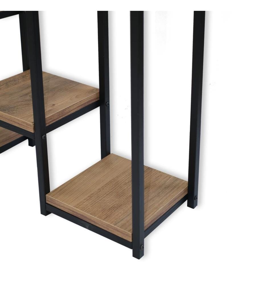 Decorative Jardiniere, Atlantic Pine, Black, 100% Melamine Coated Particle Board, Frame: 100% Metal