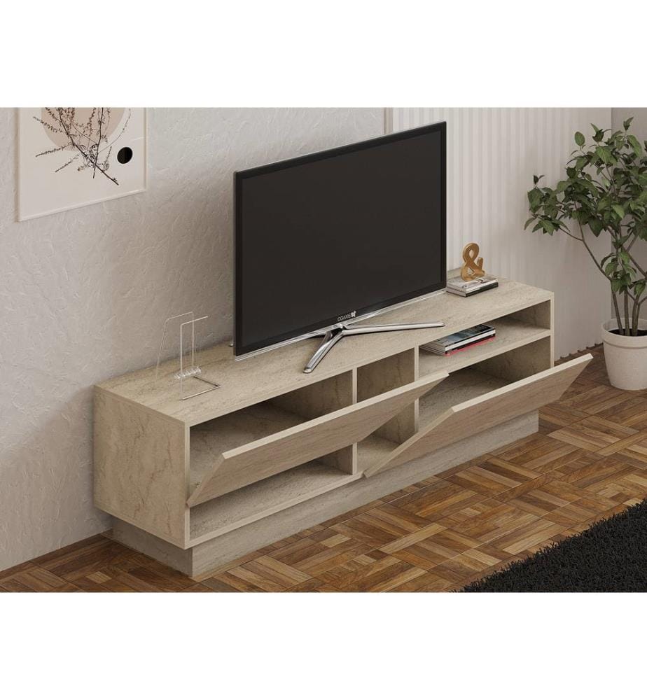 TV-Ständer, Travertin, 100 % MELAMINBESCHICHTETE SPANPLATTE