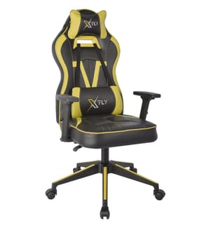 Giallo, Nero, Sedia Da Ufficio, 120X62X46 cm, Poliuretano