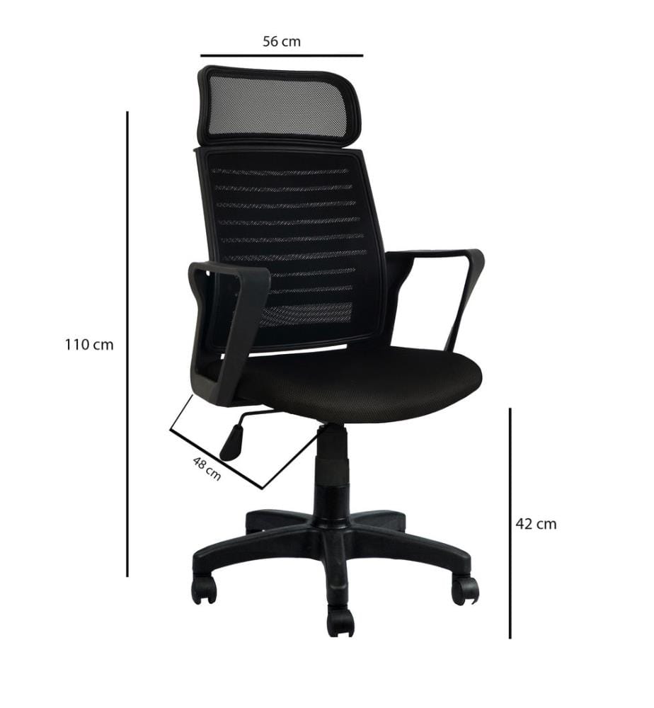 Schwarz, Bürostühle, 110X56X48 cm, Polyurethan