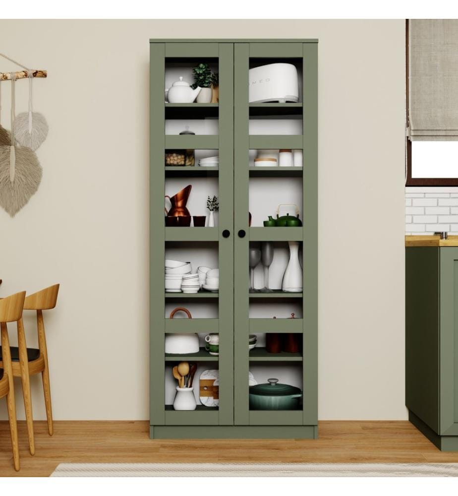 Armoire multi-fonctions, verte, 100% carton à particules enduit de mélamine