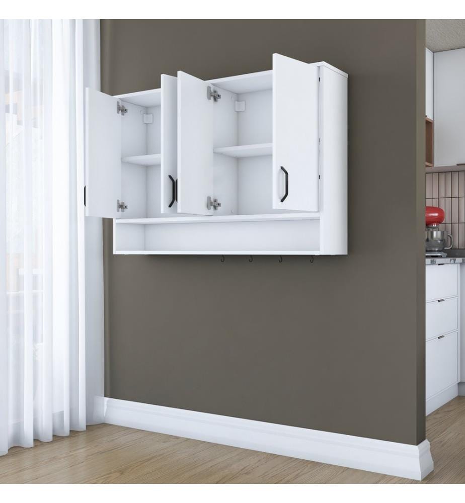 Armoire murale, blanc, 100% MELAMINE COATED E1 QUALITY CHIPBOARD