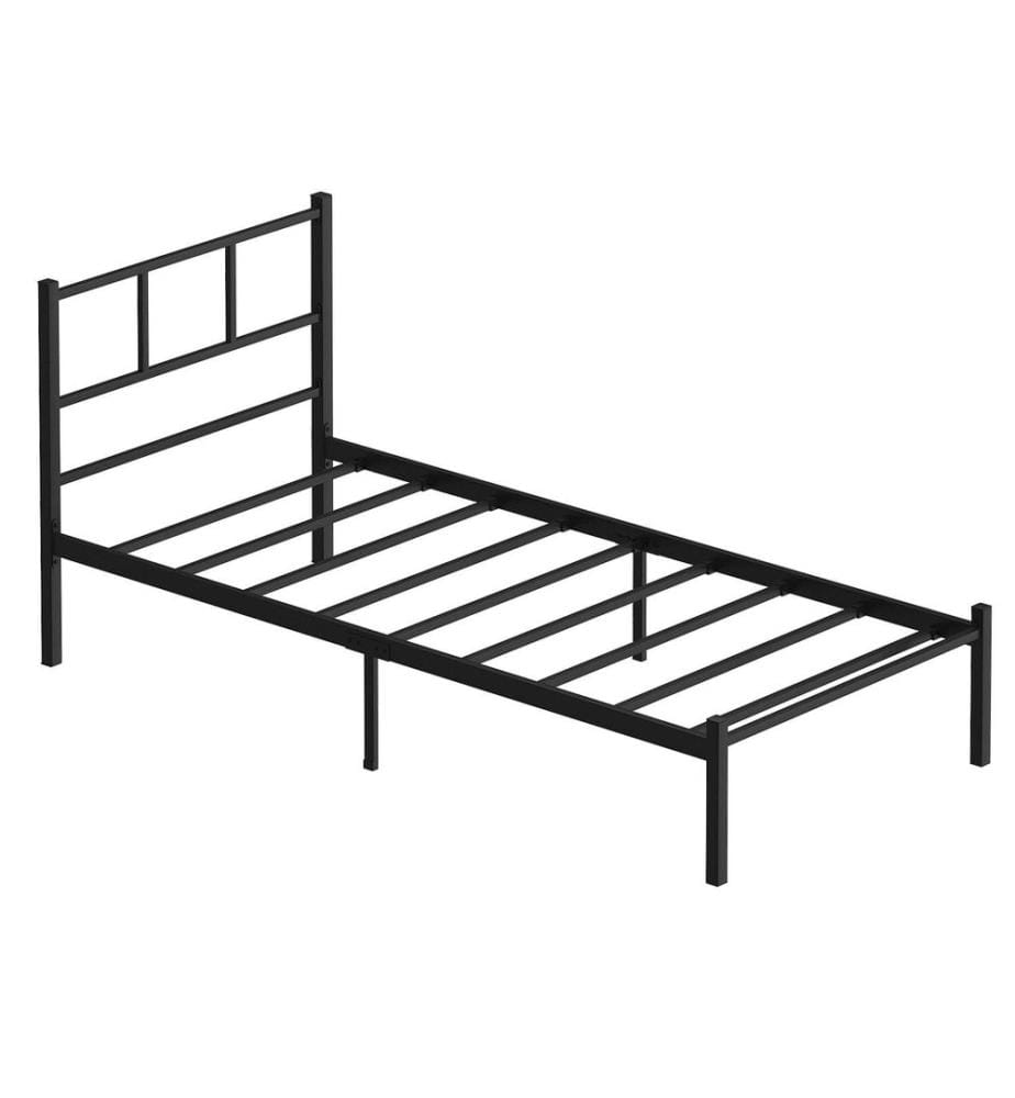 Lits simples, Noir, 100% METAL