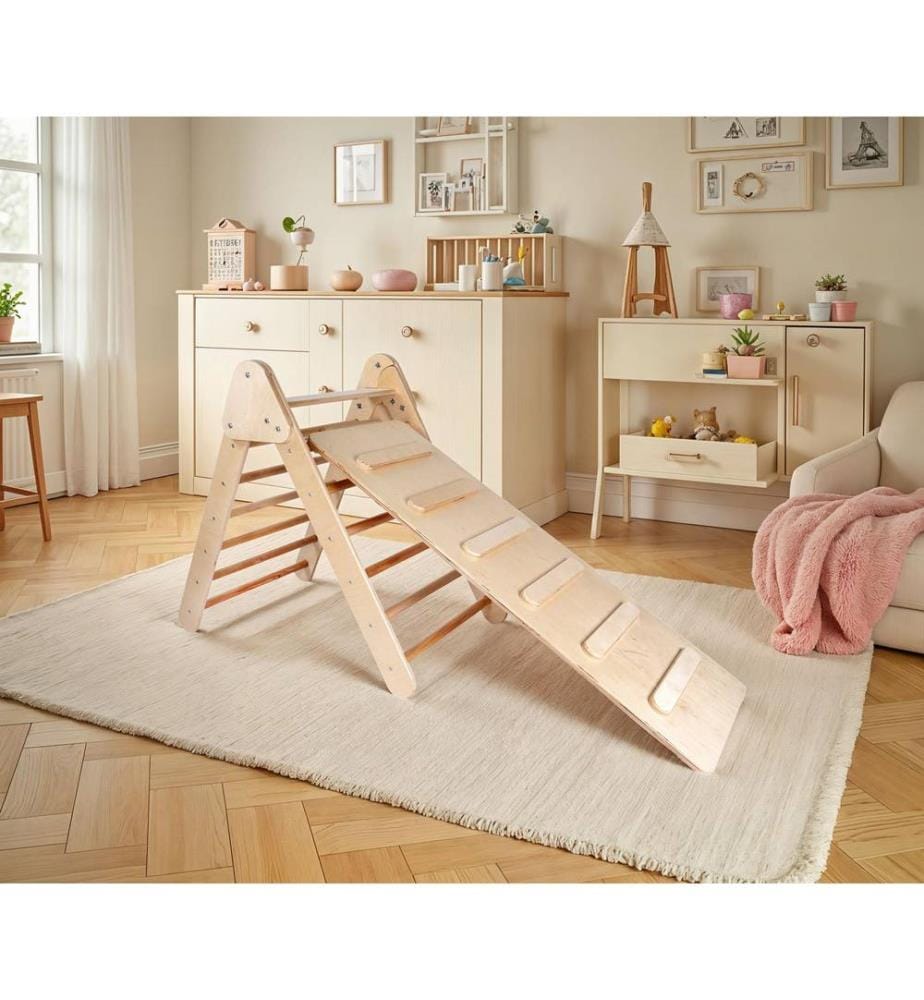 Pikler Klettergerüst-Set, Eiche, 100 % Sperrholz