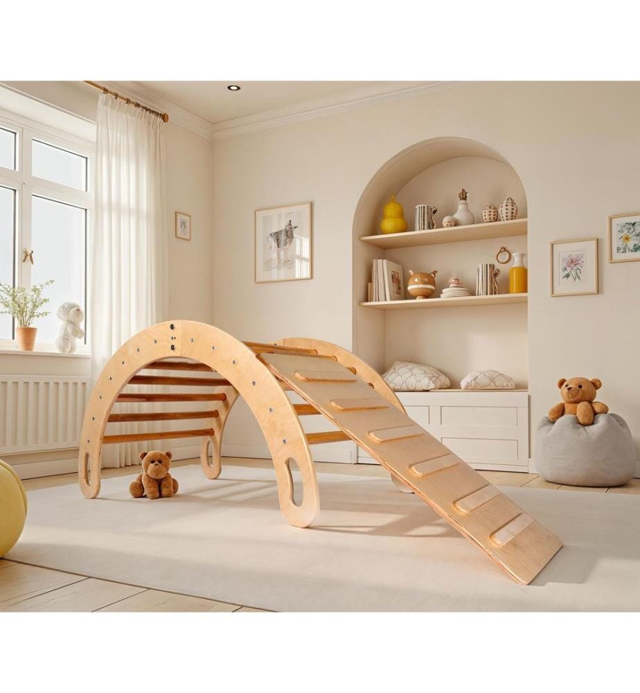 Pikler Klettergerüst-Set, Eiche, 100 % Sperrholz