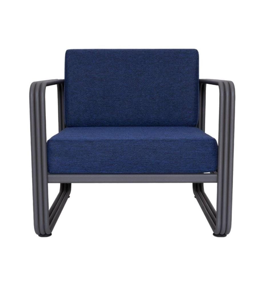 Garden 1-Sitz-Sofa, Dunkelblau, Metallgestell, Polyester-Gewebe