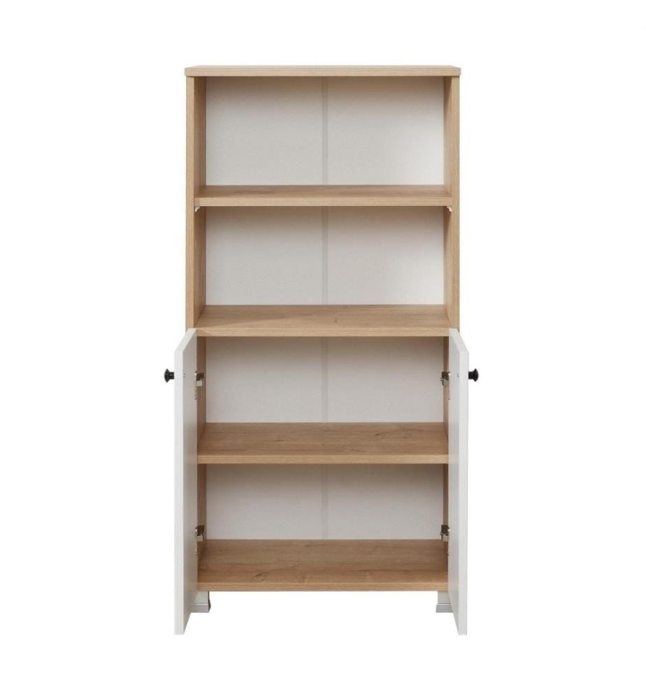 Armoire polyvalente, chêne saphir noyer, panneau de particules mélaminé