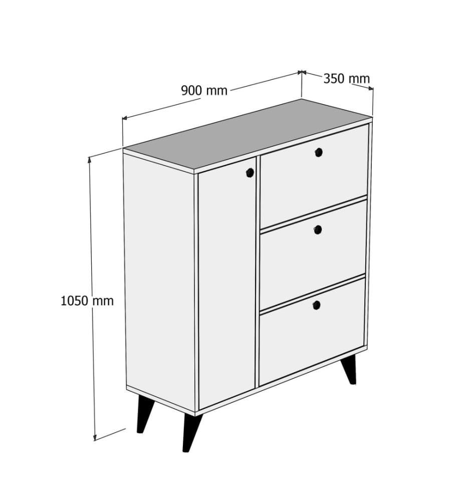 Meuble à chaussures, chêne, panneau de particules mélaminé