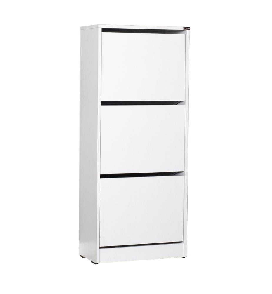 Meuble à chaussures, blanc, panneau de particules mélaminé