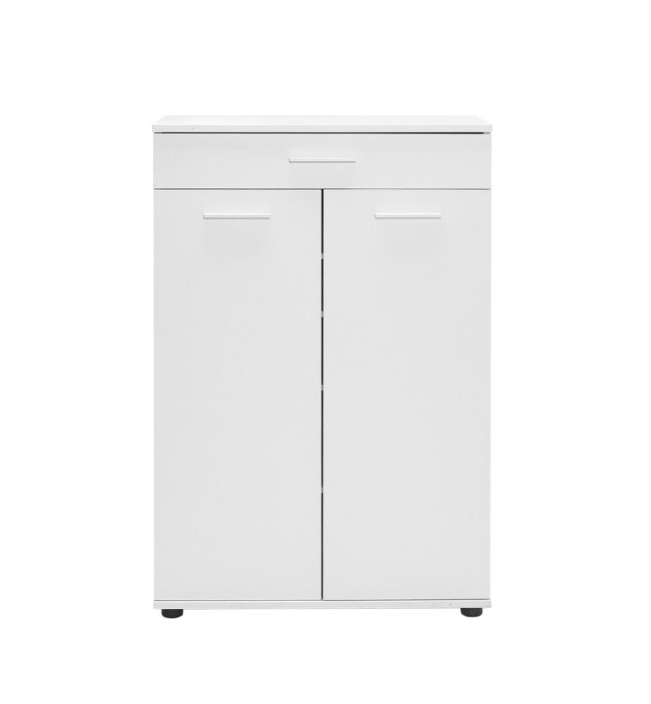 Meuble à chaussures, blanc, panneau de particules mélaminé