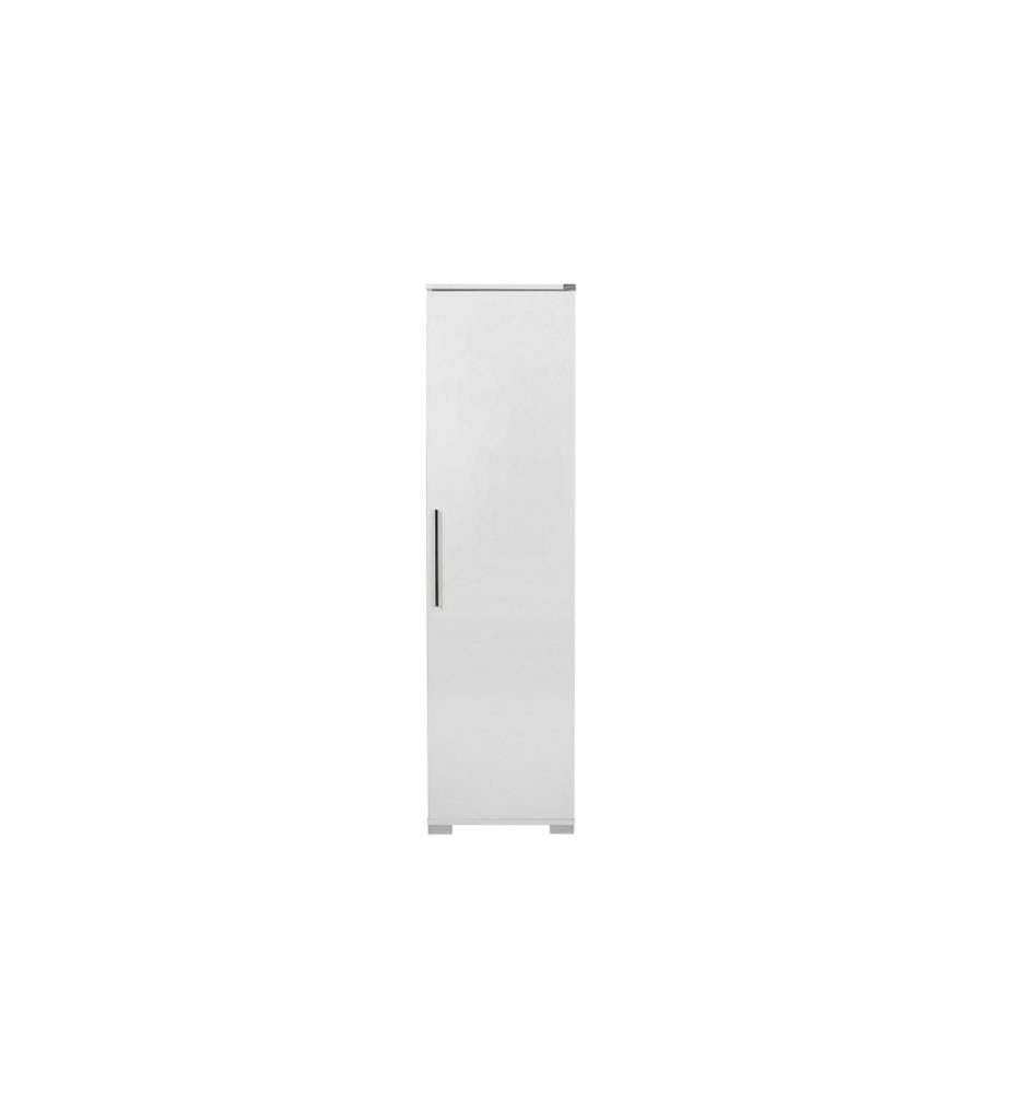 Armoire multifonctions, blanc, panneau de particules mélaminé