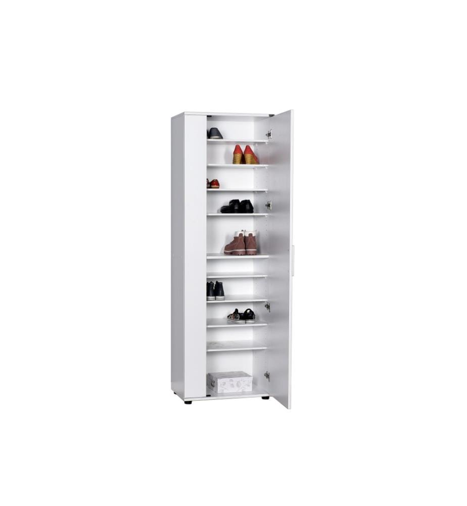 Meuble à chaussures, blanc, panneau de particules mélaminé