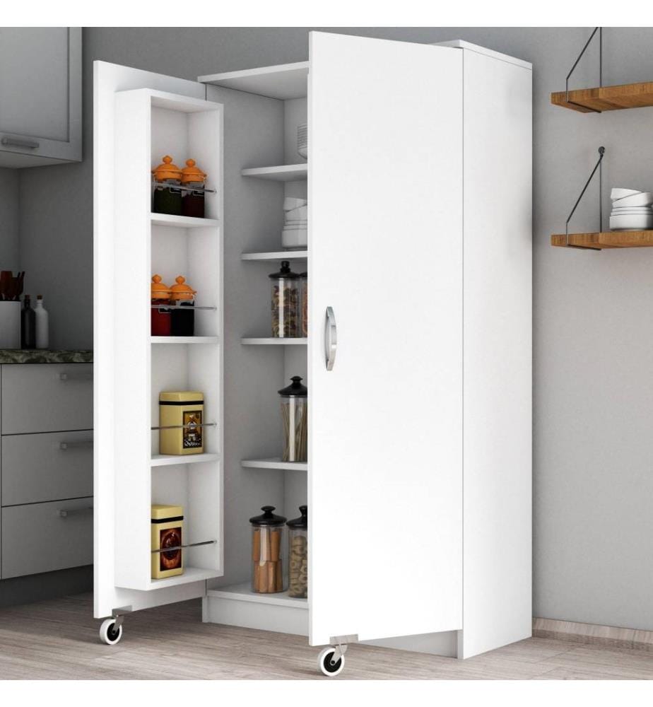 Meuble de cuisine, blanc, panneau de particules mélaminé