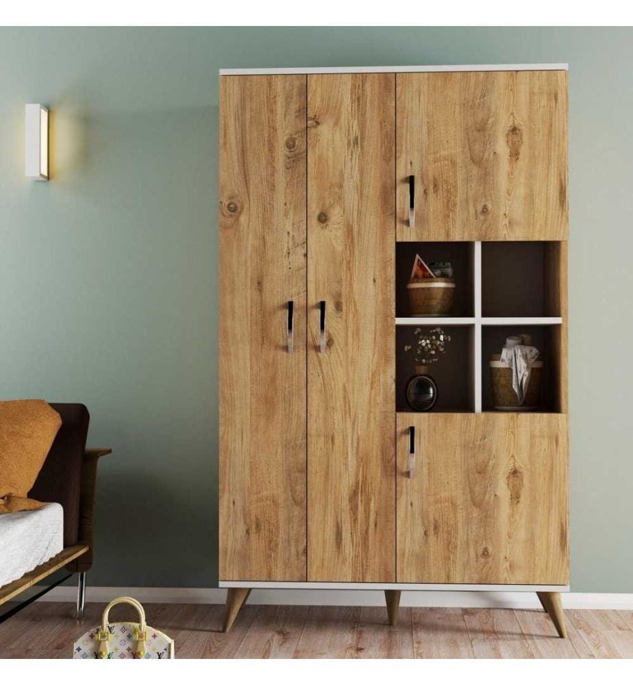 Mehrzweckschrank, Kiefer Atlantic, melaminbeschichtete Spanplatte