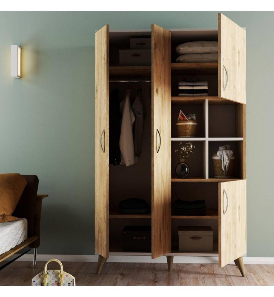 Mehrzweckschrank, Kiefer Atlantic, melaminbeschichtete Spanplatte