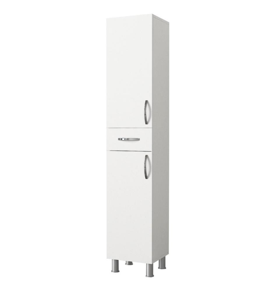 Armoire de toilette, blanc, panneau de particules mélaminé