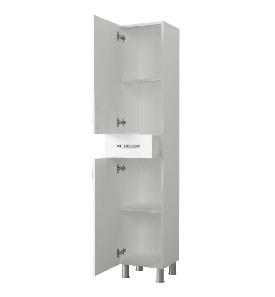 Armoire de toilette, blanc, panneau de particules mélaminé