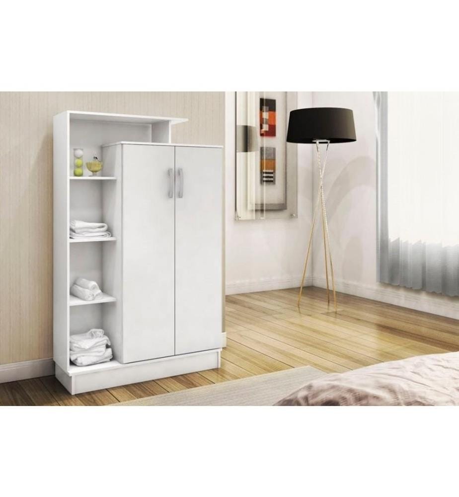 Mehrzweckschrank, weiss, melaminbeschichtete Spanplatte