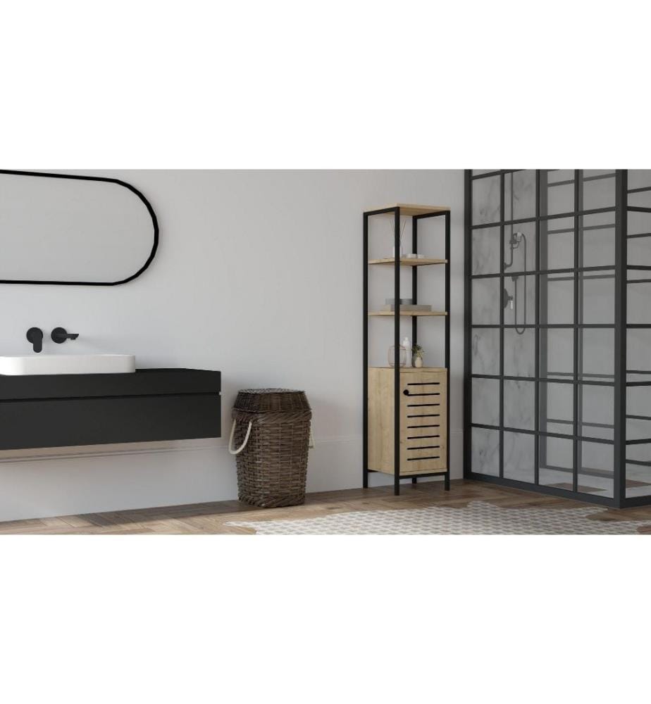 Armoire de toilette, noir saphir, panneau de particules mélaminé
