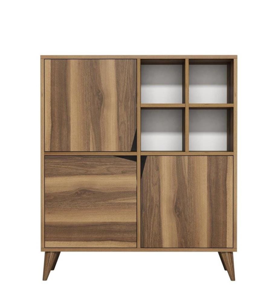 Mehrzweckschrank, Nussbaum, melaminbeschichtete Spanplatte