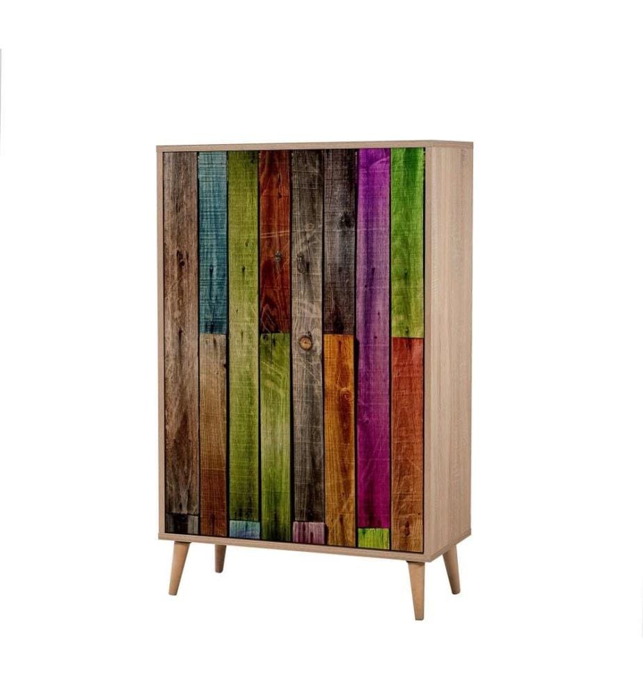 Armoire multifonctions, chêne Sonoma, panneau de particules mélaminé