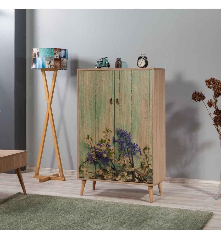 Armoire multifonctions, chêne Sonoma, panneau de particules mélaminé