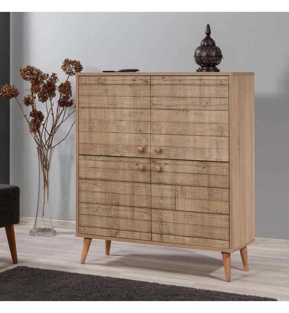 Mehrzweckschrank, Eiche Sonoma, melaminbeschichtete Spanplatte