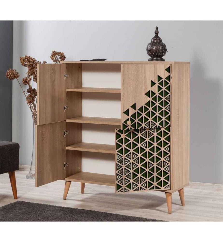 Armoire multifonctions, chêne Sonoma, panneau de particules mélaminé